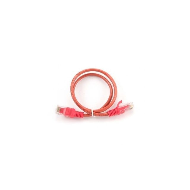 Cablu U/UTP Gembird Patch Cord, 2 x RJ-45, Cat. 5E, 0.25 m, Rosu