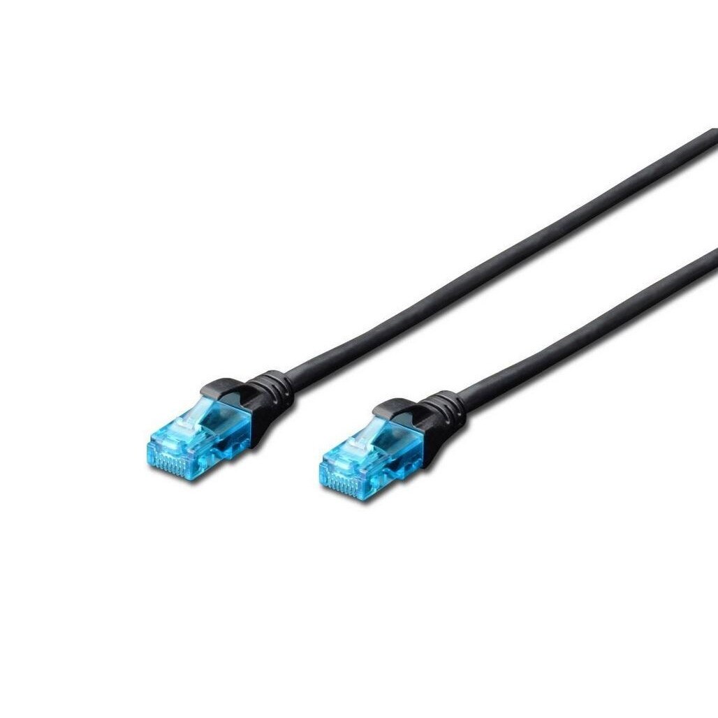Cablu UTP Digitus Patch Cord Cat. 5e, 5m, Negru