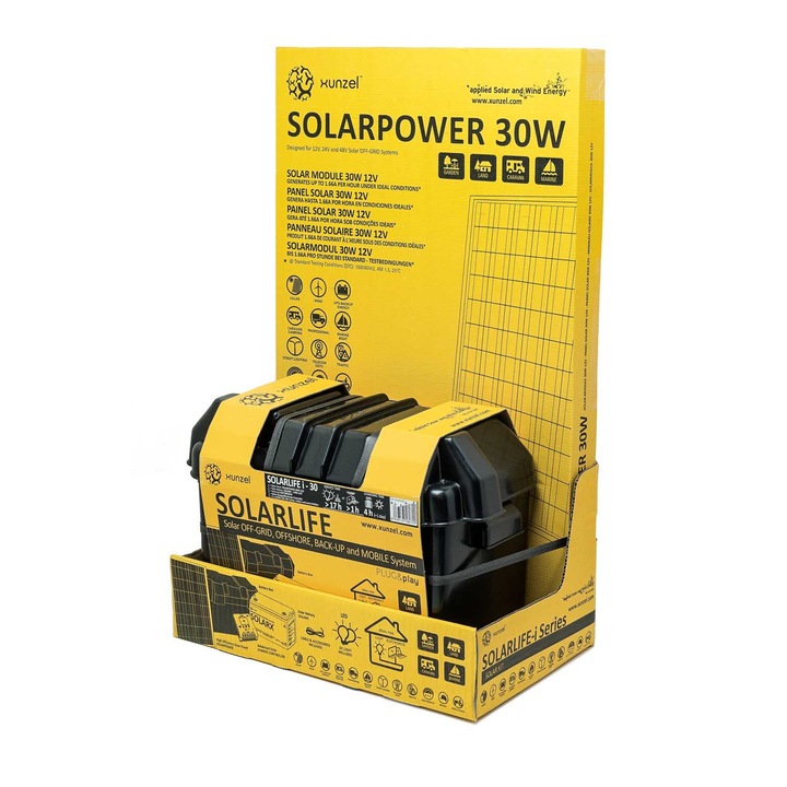 Kit solar Xunzel Off-Grid complet pentru iluminat SOLARLIFE30i