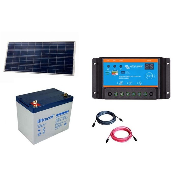 Kit cu panou fotovoltaic de 80W