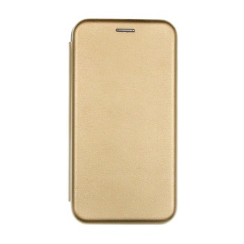 Husa Carte Elegance pentru Samsung Galaxy A02s, Slim, Inchidere Magnetica, Auriu