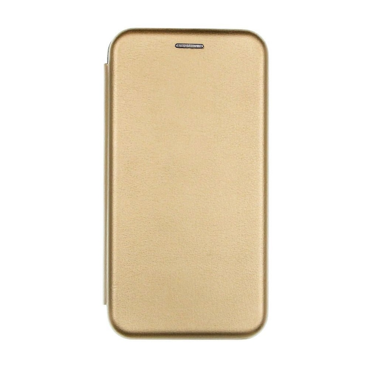 Калъф Elegance, За Samsung Galaxy A51, Тип книга, Тънък, Магнитно закопчаване, Златист