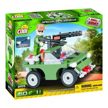 Set constructie Cobi Klocki Small Army, Vehicul de armata, 60 piese Set constructie Cobi Klocki Small Army, Vehicul de armata, 60 piese