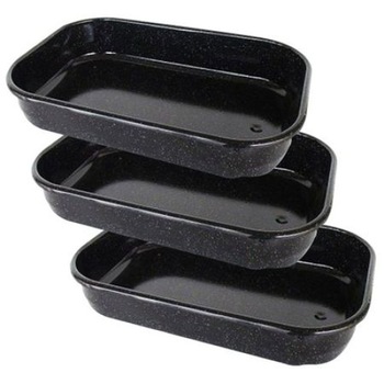 Set 3 bucati Tavi emailate, 26-32-36 cm pentru cuptor Set 3 bucati Tavi emailate, 26-32-36 cm pentru cuptor