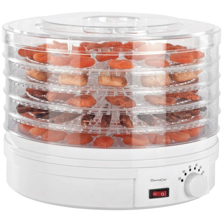 Deshidrator alimente DomoClip DOM202, 245W, 5 tavi