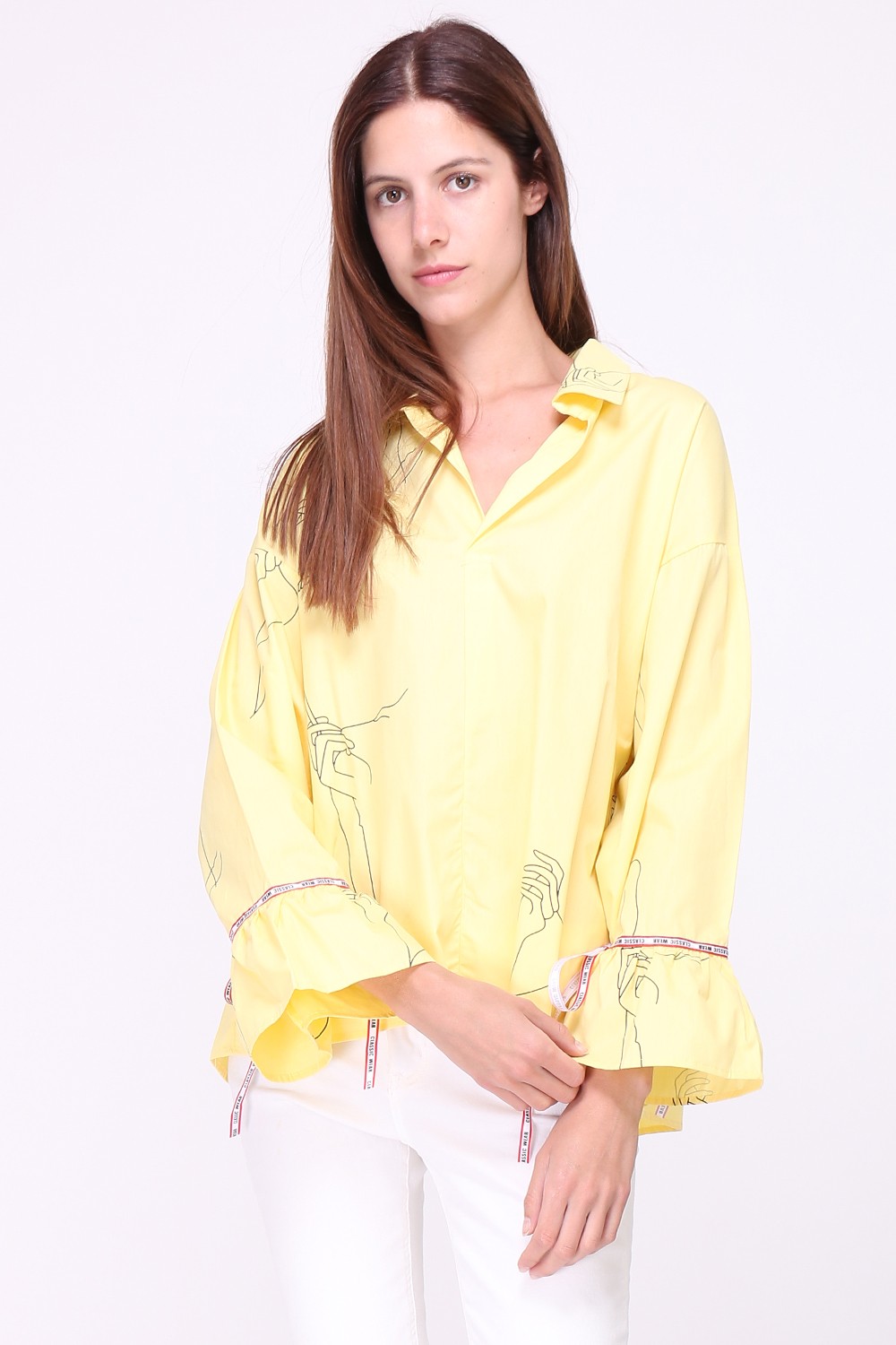 Camasa galbena din bumbac, Galben