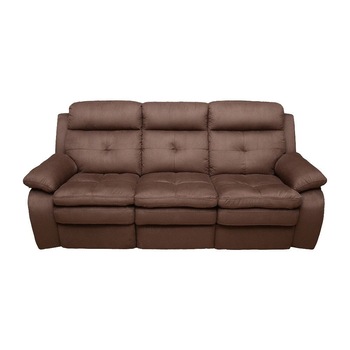 Canapea 3 locuri cu 2 reclinere manuale, Md 2991, Microfibra, Maro Canapea 3 locuri cu 2 reclinere manuale, Md 2991, Microfibra, Maro