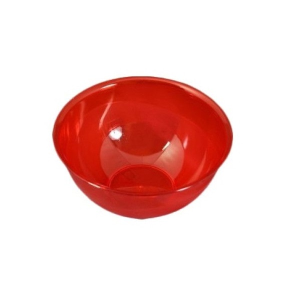 Bol rotund din plastic, Bradu, Nr 2, cristal rosu