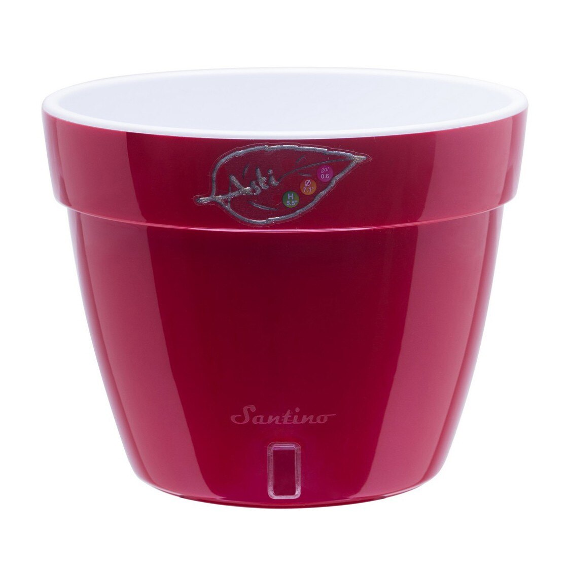 Ghiveci Asti 4L , rosu , dimensiune 16x20 cm