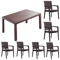 set mobilier gradina inglesa masa classi ratan 90x150x75cm 6 scaune paris rattan polipropilenfibra sticla culoare cafea imagen 26_0_
0
