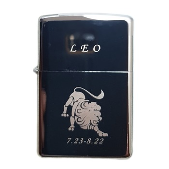 Bricheta metalica gravata zodie Leu. Leo zodiac + cadou Bricheta metalica gravata zodie Leu. Leo zodiac + cadou