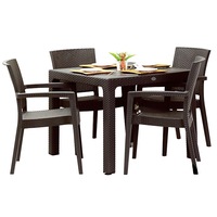 set exterior inglesa masa patrata classi ratan 90x90x75cm 4 scaune paris rattan polipropilenfibra sticla culoare cafea imagen 49_0_
0