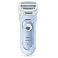 Epilator Braun Silk-épil LS5160 Lady Style, Wet&Dry, trimmer integrat, alb/albastru