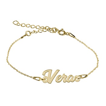 Bratara Argint Placata cu Aur 18 karate, Nume Vera , BijouxMAG, 15 + 4 cm Bratara Argint Placata cu Aur 18 karate, Nume Vera , BijouxMAG, 15 + 4 cm
