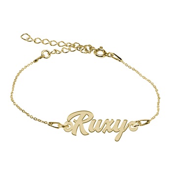 Bratara Argint Placata cu Aur 18 karate, Nume Ruxy , BijouxMAG, 15 + 4 cm Bratara Argint Placata cu Aur 18 karate, Nume Ruxy , BijouxMAG, 15 + 4 cm