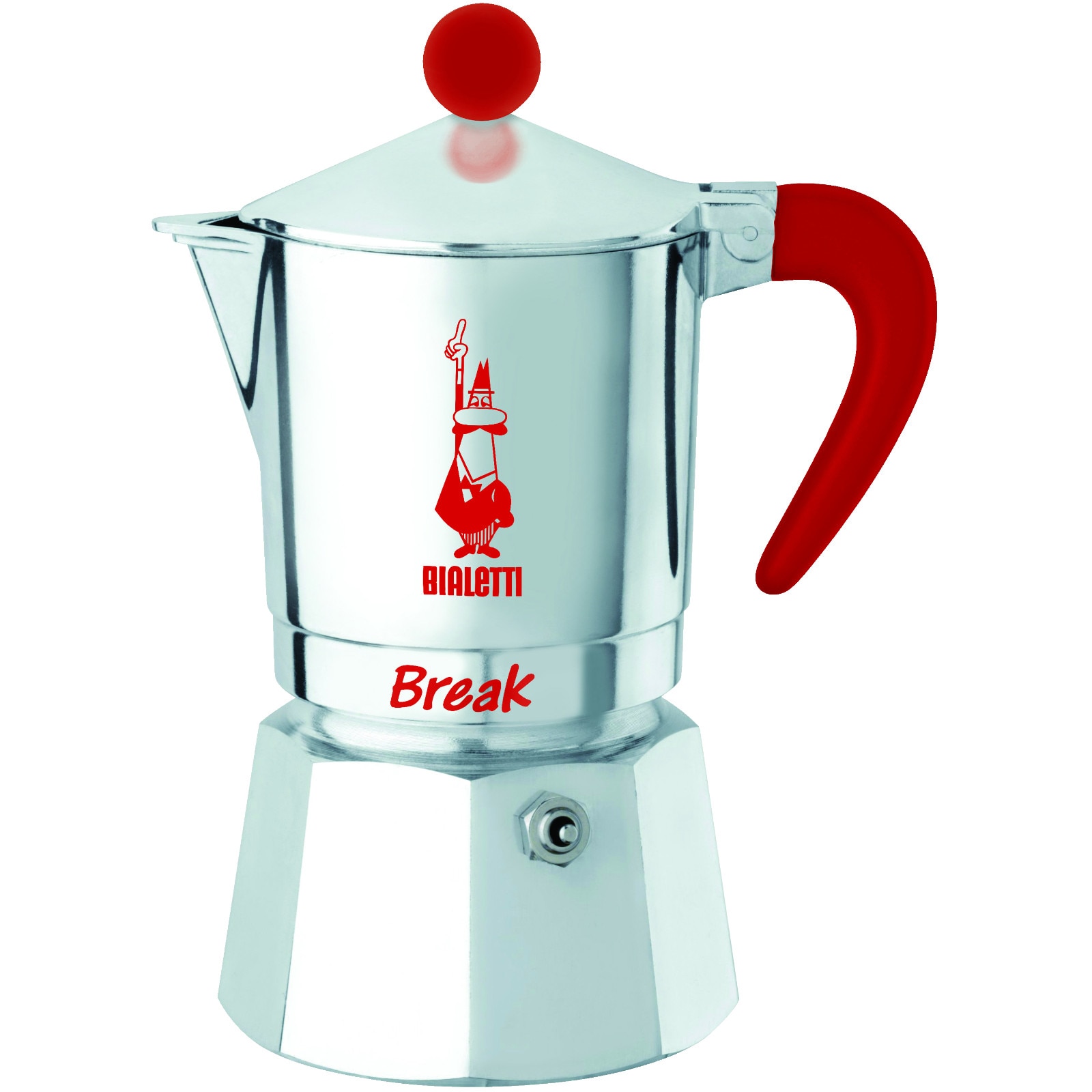 Espresor Bialetti Break, 3 cesti, Rosu
