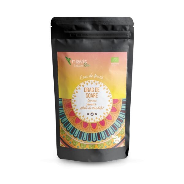 Ceai aromat cu petale de trandafiri roz Drag de Soare Ecologic Bio 50g