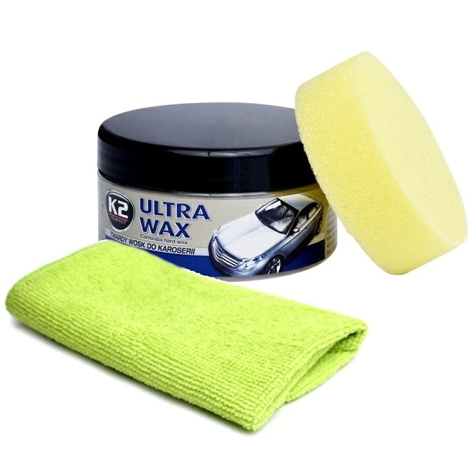ULTRA WAX Ceara cu Polish Auto + Burete Aplicator + Laveta Microfibre Finisare