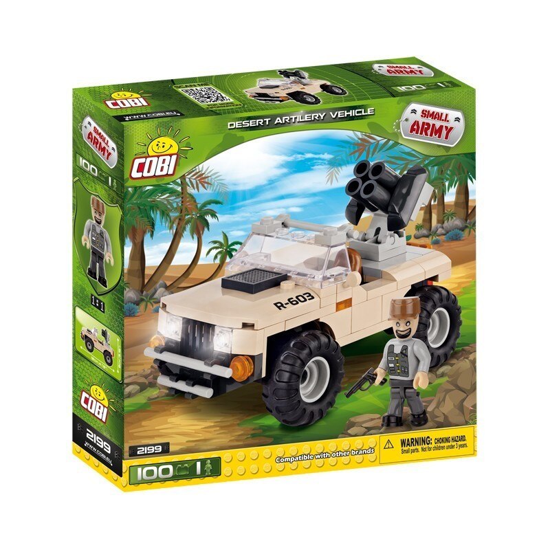 Set de constructie Cobi Klocki, Army Desert Military, 100 piese, Bej