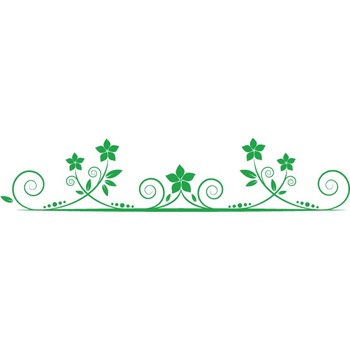 Ornament floral - Sticker Decorativ - Verde - 190 x 40 cm Ornament floral - Sticker Decorativ - Verde - 190 x 40 cm