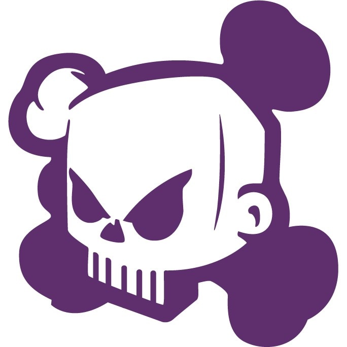 Sticker auto - Mortal - Indigo - 24 x 25 cm