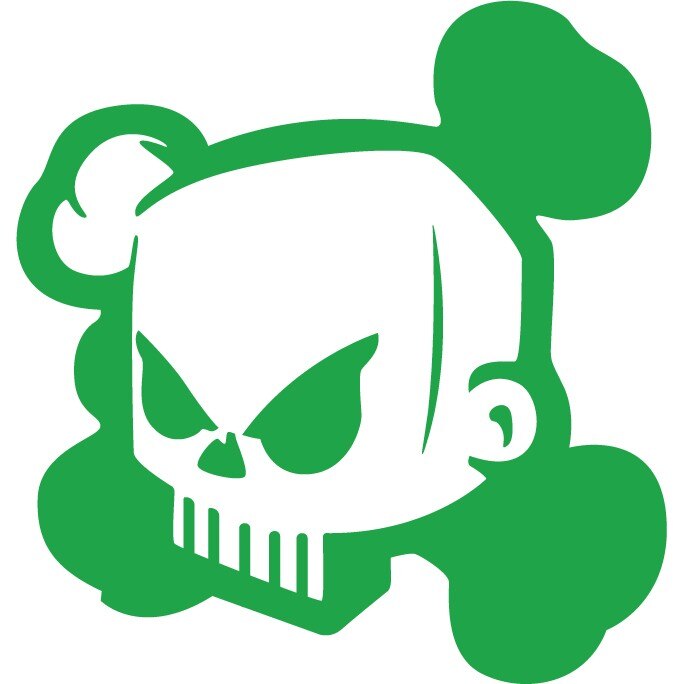 Sticker auto - Mortal - Verde - 24 x 25 cm