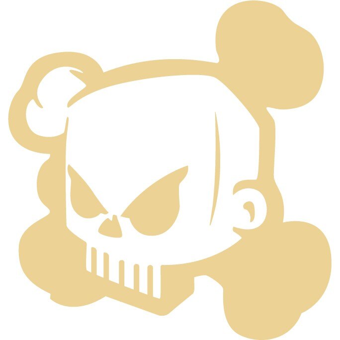 Sticker auto - Mortal - Bej - 24 x 25 cm