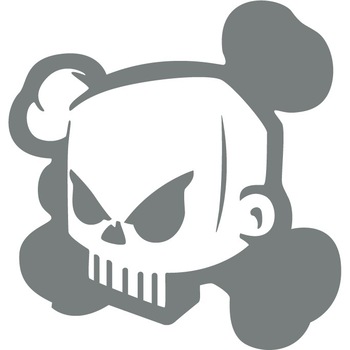 Sticker auto - Mortal - Gri Metal - 24 x 25 cm Sticker auto - Mortal - Gri Metal - 24 x 25 cm