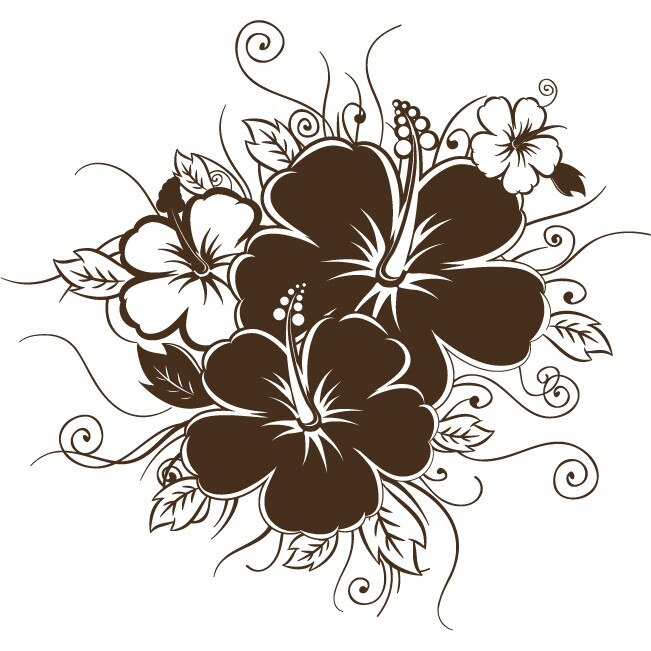 Floarea rotunda - Sticker Decorativ - Choco - 88 x 83 cm