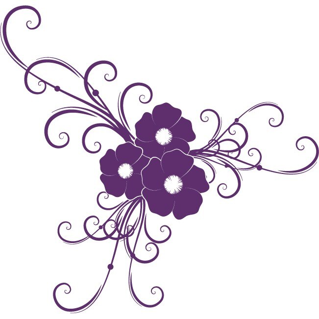 Natura a inflorit - Sticker Decorativ - Indigo - 86 x 83 cm