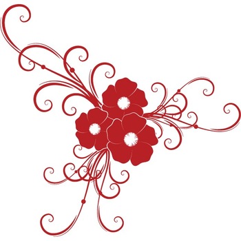 Natura a inflorit - Sticker Decorativ - Rosu Cardinal - 114 x 110 cm Natura a inflorit - Sticker Decorativ - Rosu Cardinal - 114 x 110 cm