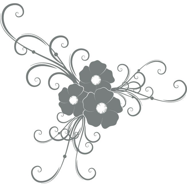 Natura a inflorit - Sticker Decorativ - Gri Metal - 114 x 110 cm