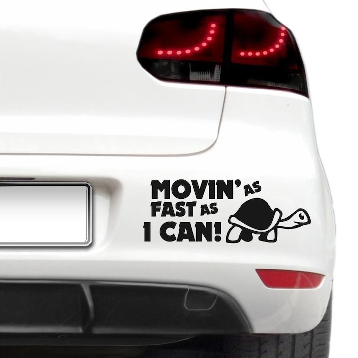 Стикер за кола - Movin' - Черен - 35х13см