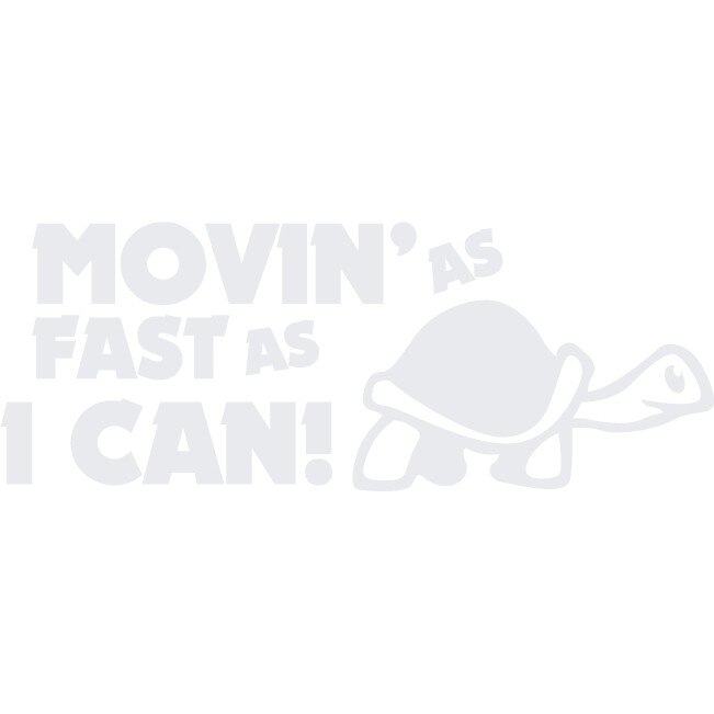 Sticker auto - Movin' - Alb polar - 35x13 cm
