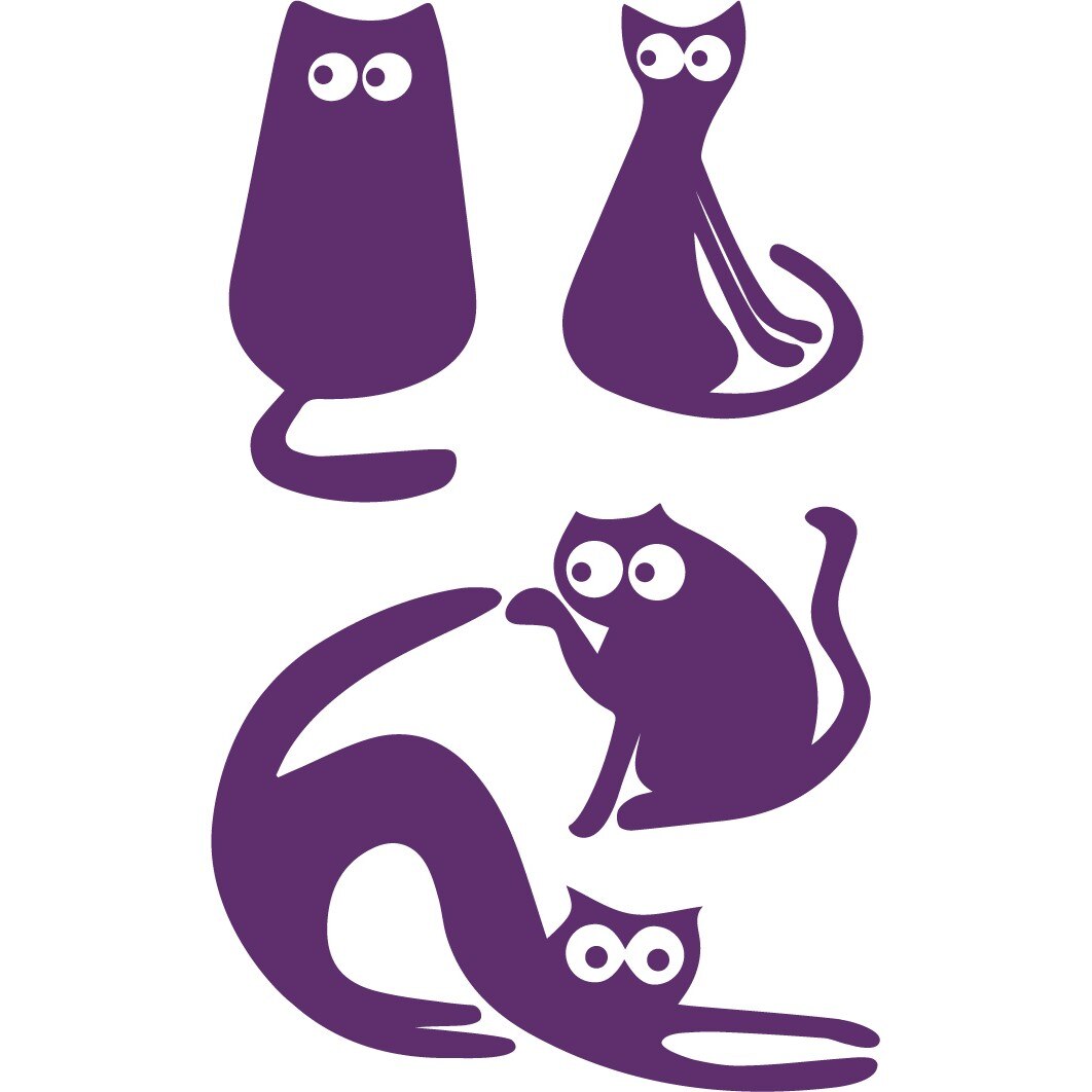 Sticker auto - Pisicute dragute (pachet) - Indigo - 18x30 cm
