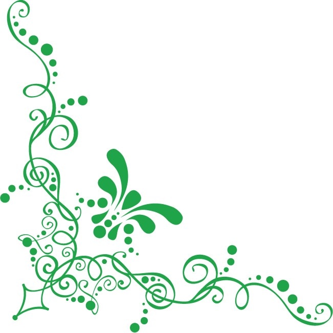Infloreste coltul! - Sticker Decorativ - Verde - 83 x 83 cm