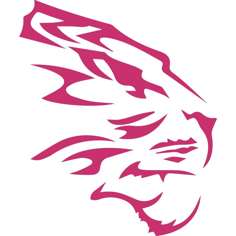 Sticker auto - Cap de tigru - Magenta - 50x60 cm