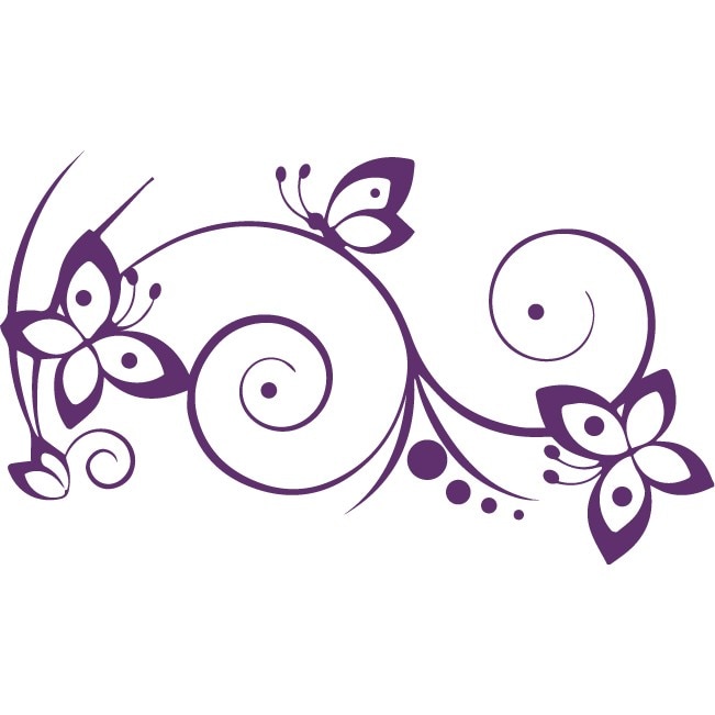 Sticker auto - Familie de fluturi - Indigo - 50x29 cm