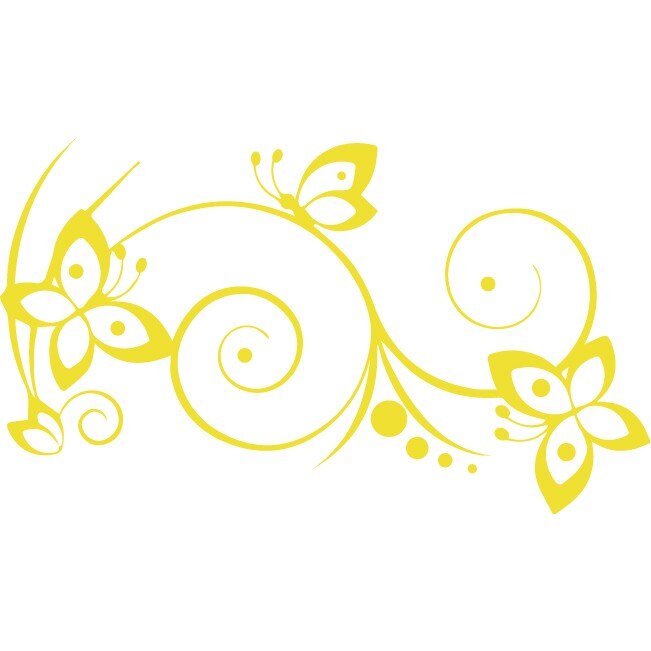 Sticker auto - Familie de fluturi - Lemon - 50x29 cm