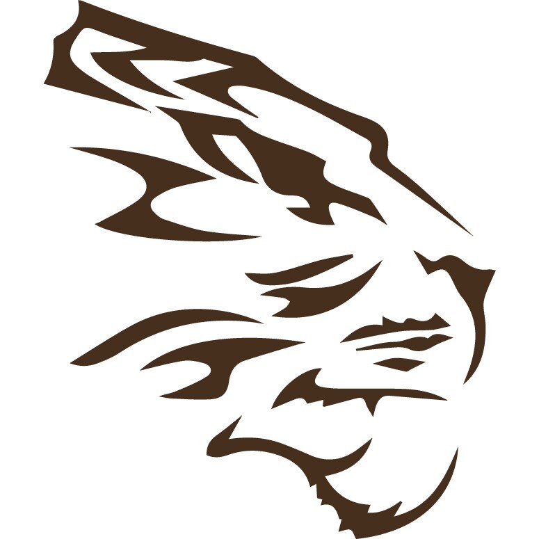 Sticker auto - Cap de tigru - Choco - 50x60 cm