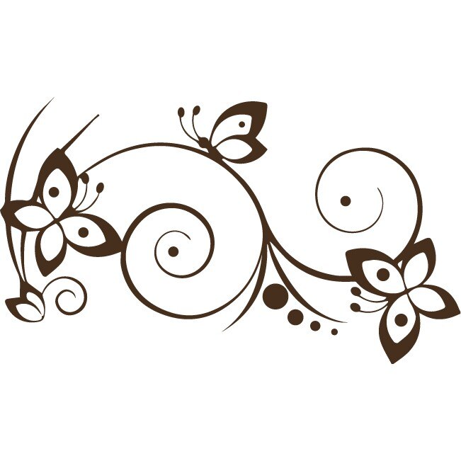 Sticker auto - Familie de fluturi - Choco - 50x29 cm