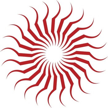 Soarele abstract - Sticker Decorativ - Rosu Cardinal - 110 x 110 cm Soarele abstract - Sticker Decorativ - Rosu Cardinal - 110 x 110 cm