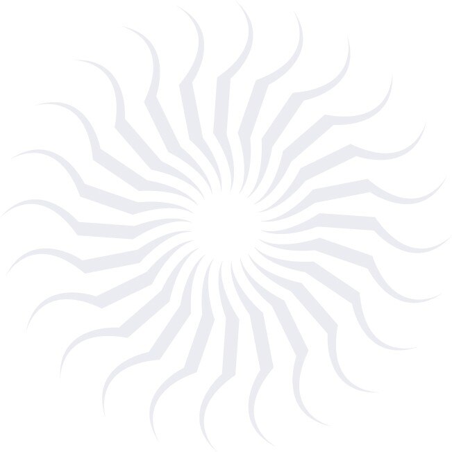 Soarele abstract - Sticker Decorativ - Alb polar - 110 x 110 cm