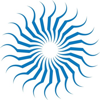 Soarele abstract - Sticker Decorativ - Albastru - 110 x 110 cm Soarele abstract - Sticker Decorativ - Albastru - 110 x 110 cm