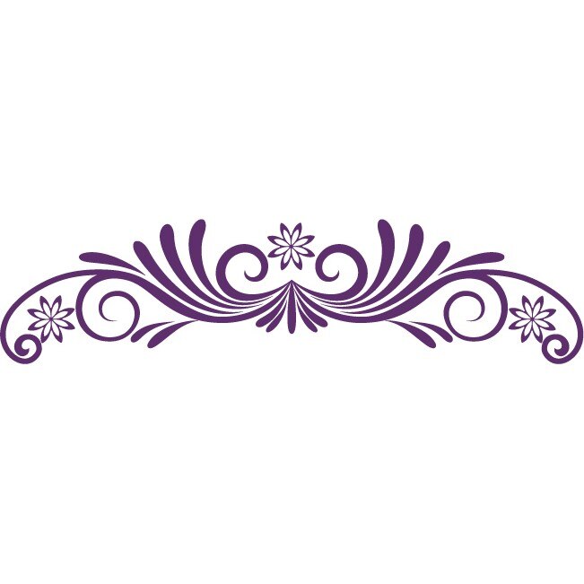 Sticker auto - Floare la moda - Indigo - 50x12 cm