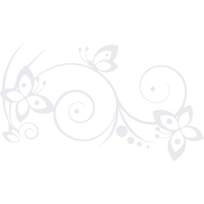 Sticker auto - Familie de fluturi - Alb polar - 50x29 cm