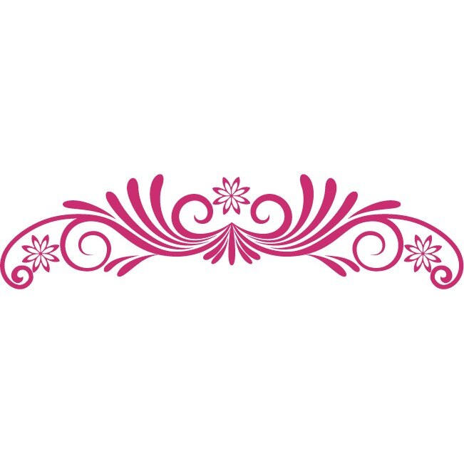 Sticker auto - Floare la moda - Magenta - 50x12 cm