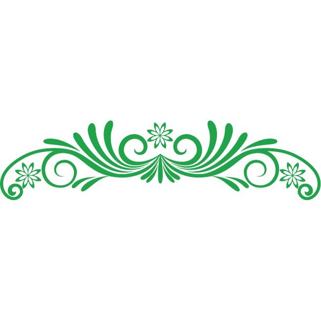 Sticker auto - Floare la moda - Verde - 50x12 cm