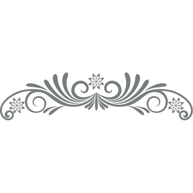 Sticker auto - Floare la moda - Gri Metal - 50x12 cm