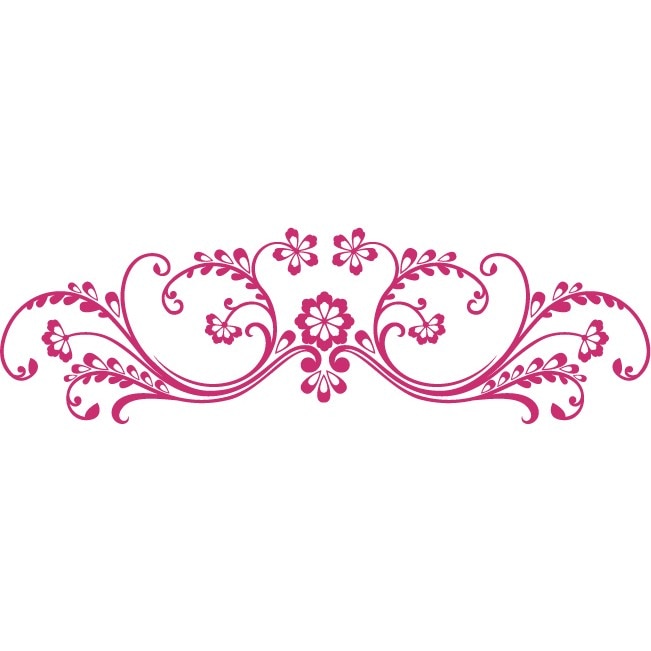 Sticker auto - Motiv floral - Magenta - 50x15 cm